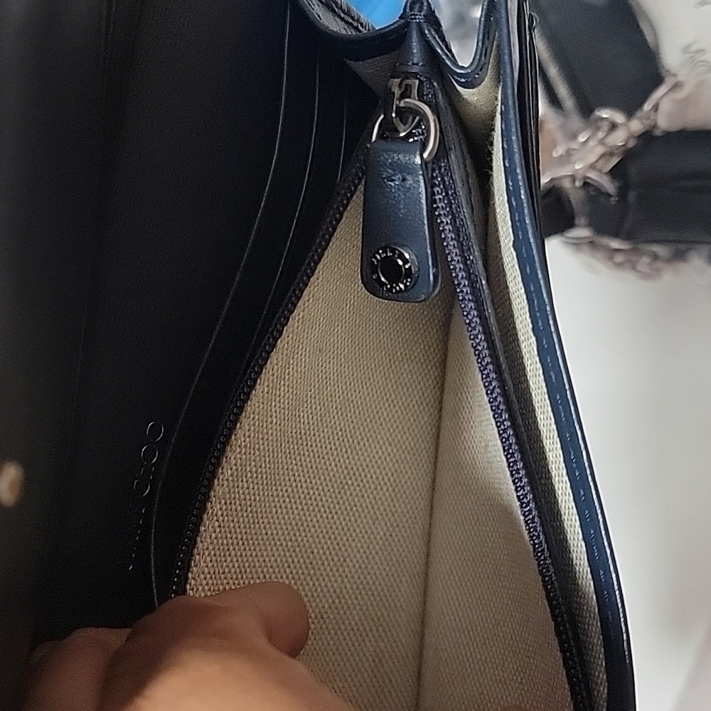 Jimmy Choo Blue Embossed Wallet - Picture 7 of 11
